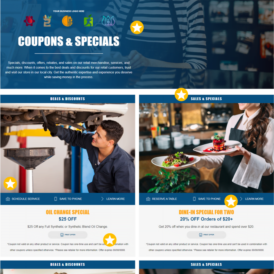 screenshot of the Q-Pon Sales boost demo