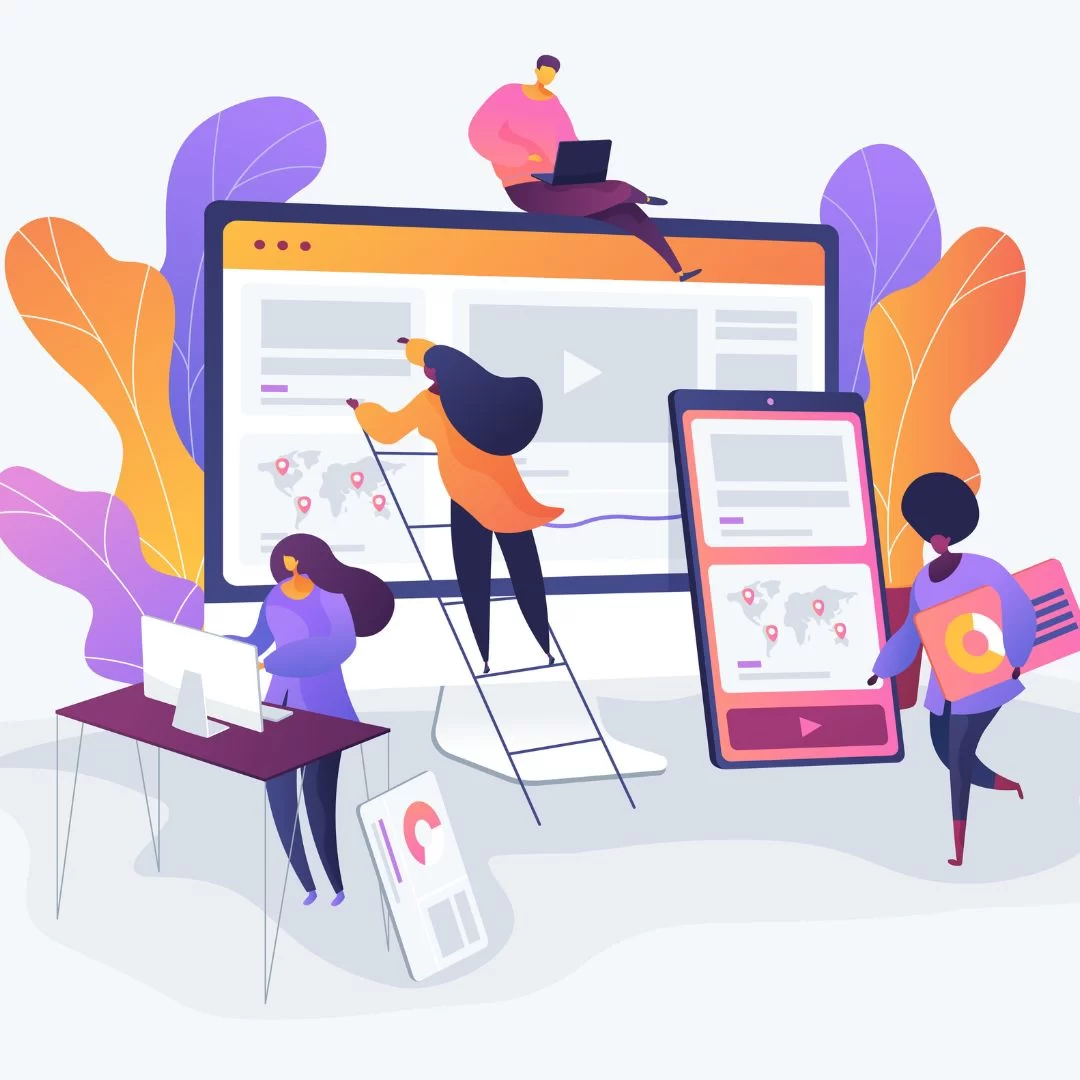 Illustration of a group of people collaborating on a project