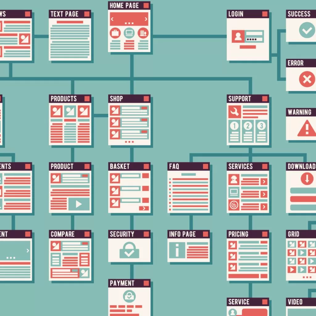 Illustration of an example site map